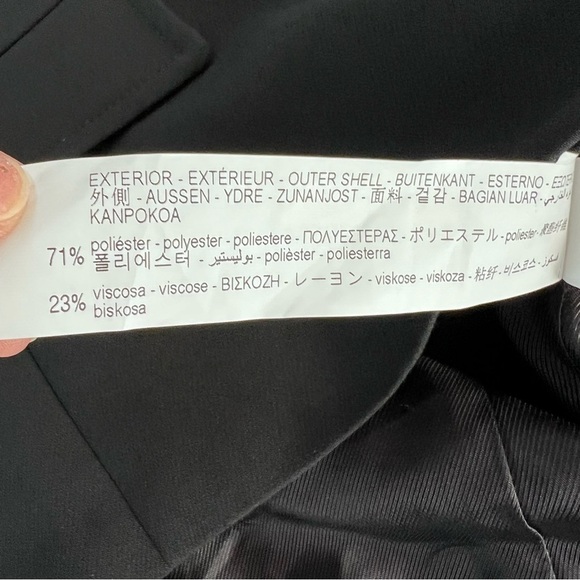 Zara Blazer Top Women Small Jacket Black Fitted Button Up Preppy Career C3 - Picture 9 of 9